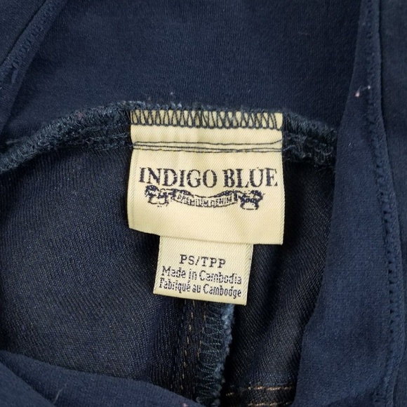 Maternity Indigo Blue Jeans Full Panel Straight P - Picture 5 of 5